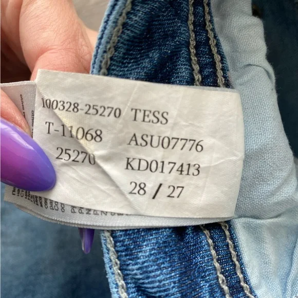 Mavi jeans Tess high rise skinny cropped with fringe and embroidery size 27-28 - Picture 16 of 16